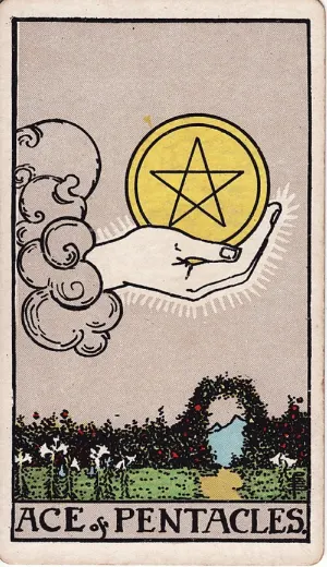 Aas van Pentakels, Rider-Waite-Smith tarot