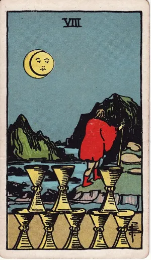 Acht van Bekers, Rider-Waite-Smith tarot