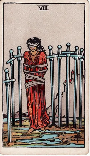 Acht van Zwaarden, Rider-Waite-Smith tarot