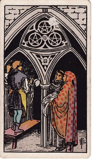 Drie van Pentakels, Rider-Waite-Smith tarot