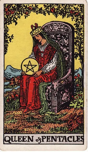 Koningin van Pentakels, Rider-Waite-Smith tarot