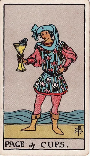 Schildknaap van Bekers, Rider-Waite-Smith tarot