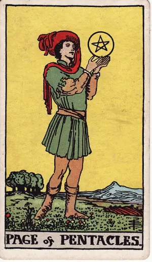 Schildknaap van Pentakels, Rider-Waite-Smith tarot