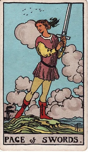 Schildknaap van Zwaarden, Rider-Waite-Smith tarot
