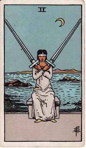 Twee van Zwaarden, Rider-Waite-Smith tarot