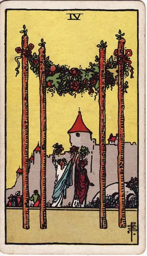 Vier van Staven, Rider-Waite-Smith tarot