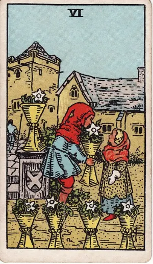 Zes van Bekers, Rider-Waite-Smith tarot