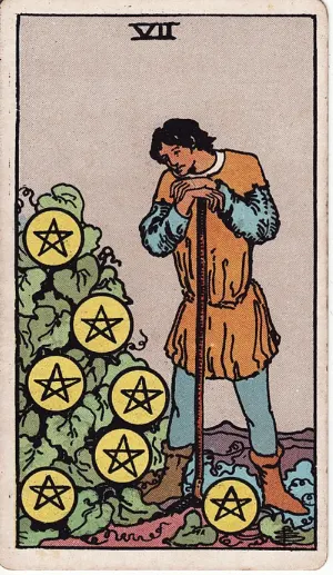 Zeven van Pentakels, Rider-Waite-Smith tarot